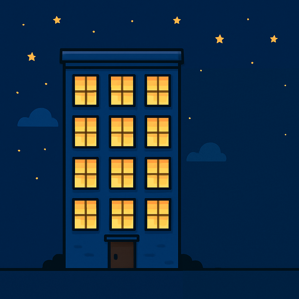 Edificio encendido